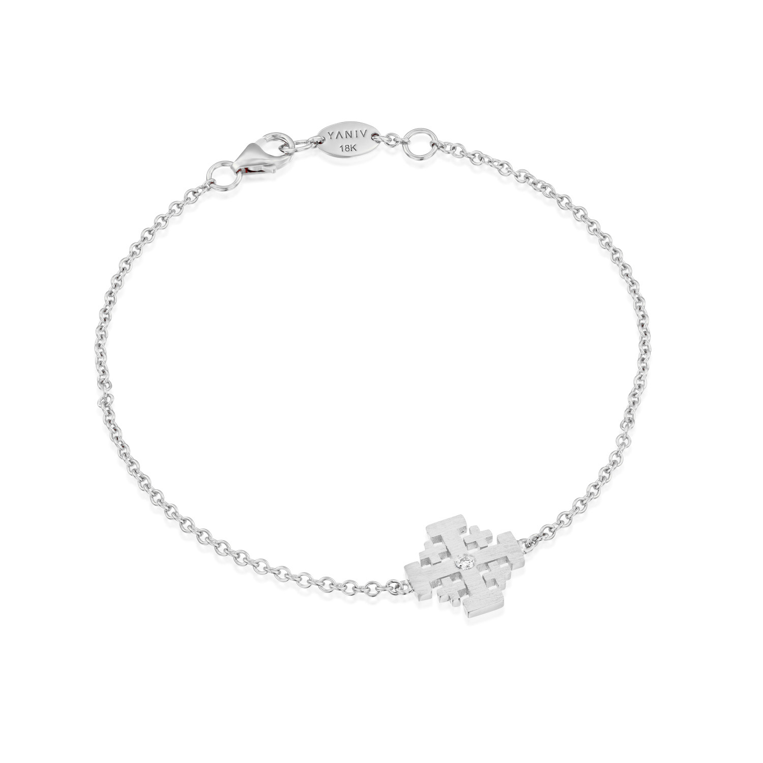 Jerusalem cross bracelet - 18K White Gold