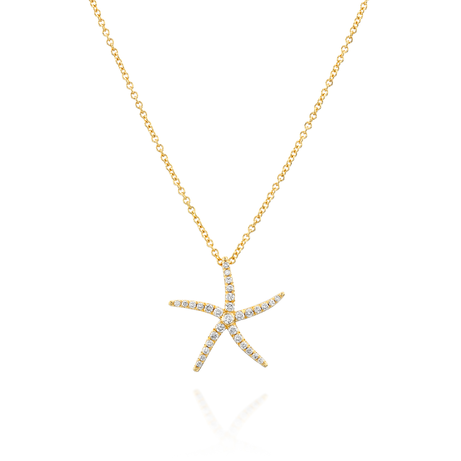 Diamond Starfish Necklace