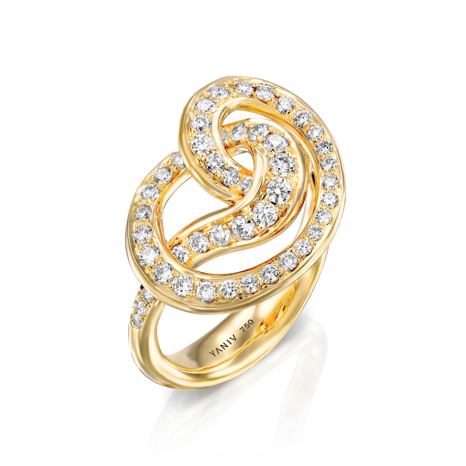 18K Yellow Gold Diamond Ring – Movement Collection
